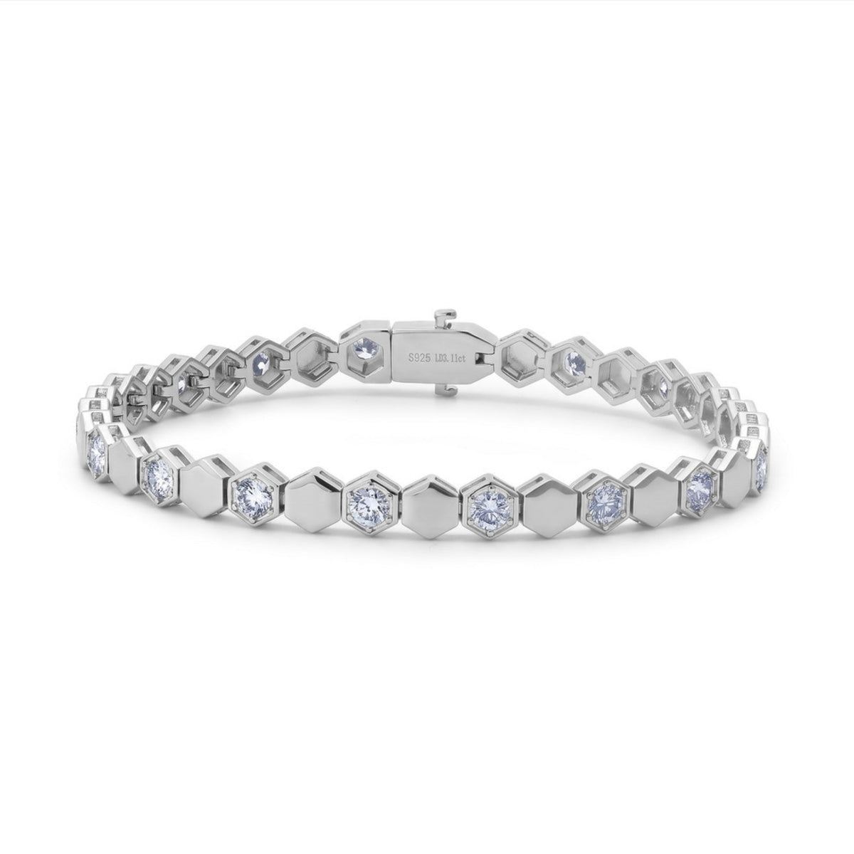3.11 CTW Lab-Grown Diamond Tennis Bracelet in S925 Silver