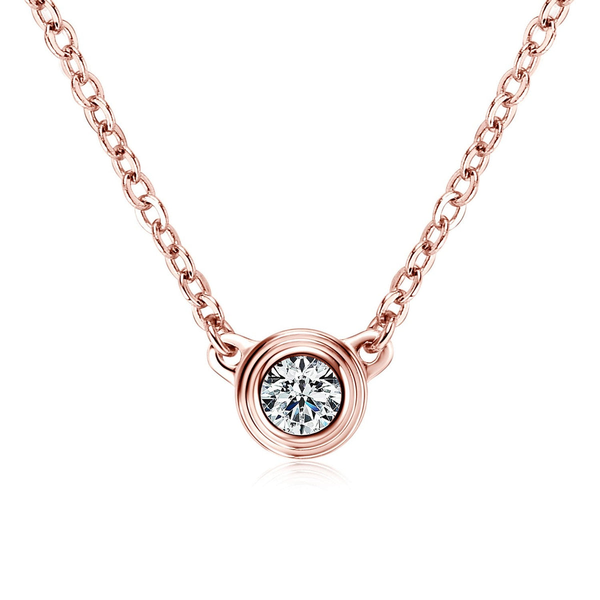 Classic D Color VVS1 Moissanite Solitaire Pendant Necklace