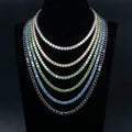 5mm Colorful VVS1 Moissanite Tennis Chain Necklace