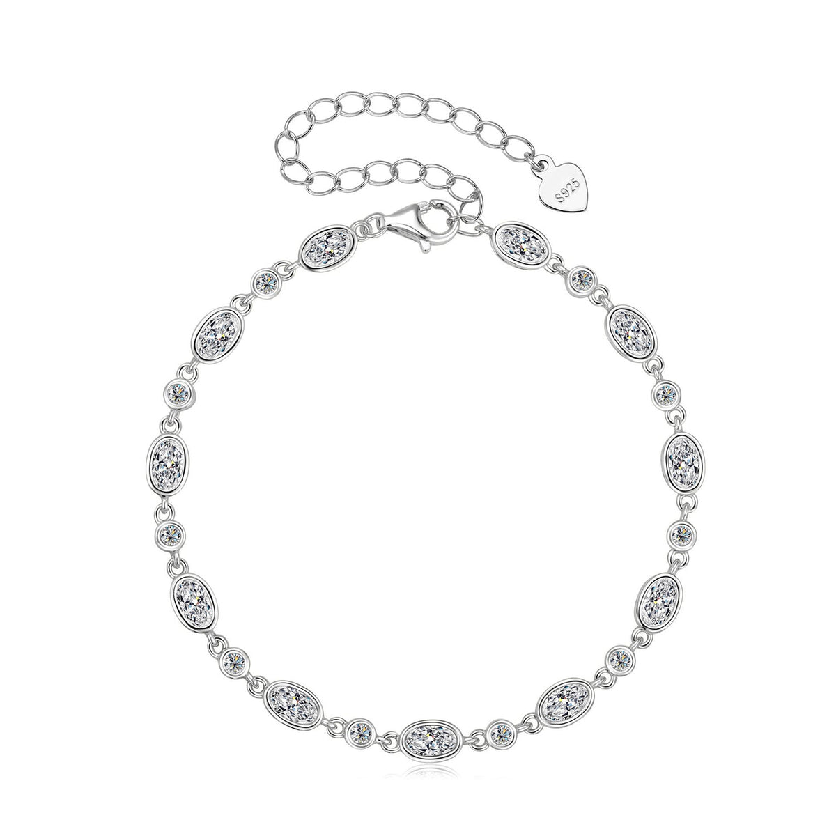 3.3 ctw D Color VVS1 Classic Moissanite Tennis Bracelet