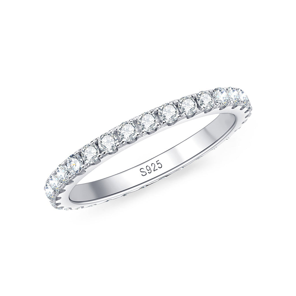 Elegant D Color VVS1 Moissanite Eternity Band Ring