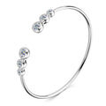1.8 ctw D Color VVS1 Moissanite Open Bangle Bracelet