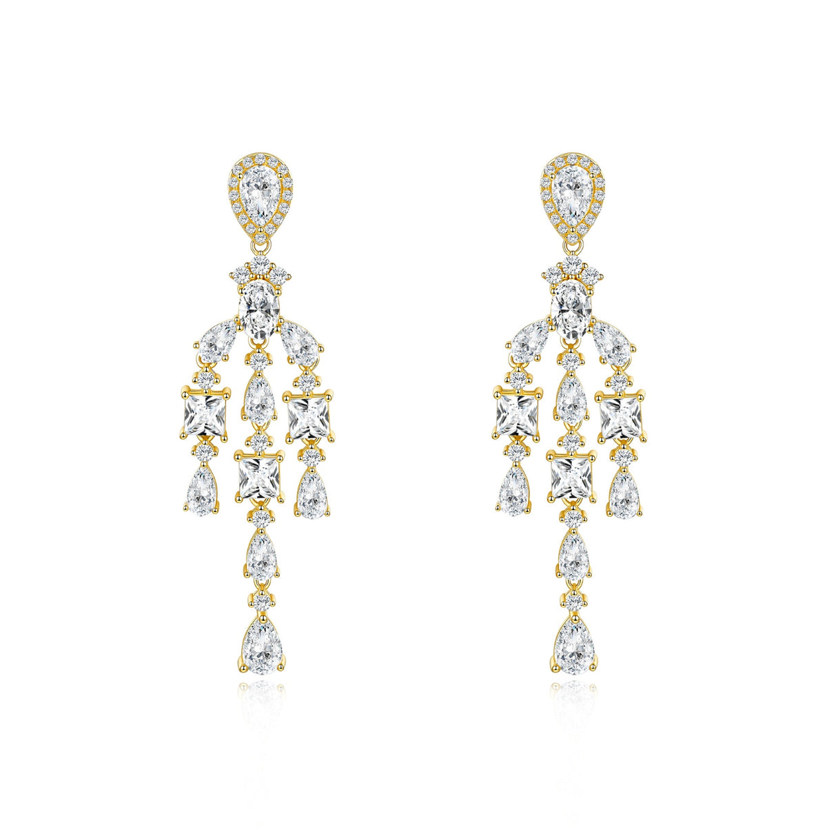 10ctw Glamorous D Color VVS1 Moissanite Long Tassel Drop Earrings