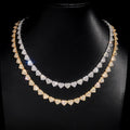 8mm Iced Out D Color VVS1 Moissanite Heart Link Chain Necklace