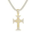 Iced Out D Color VVS1 Moissanite Cross Pendant Tennis Chain Necklace
