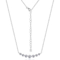 1.26 CTW Lab-Grown Diamond Curved Cluster Pendant Necklace