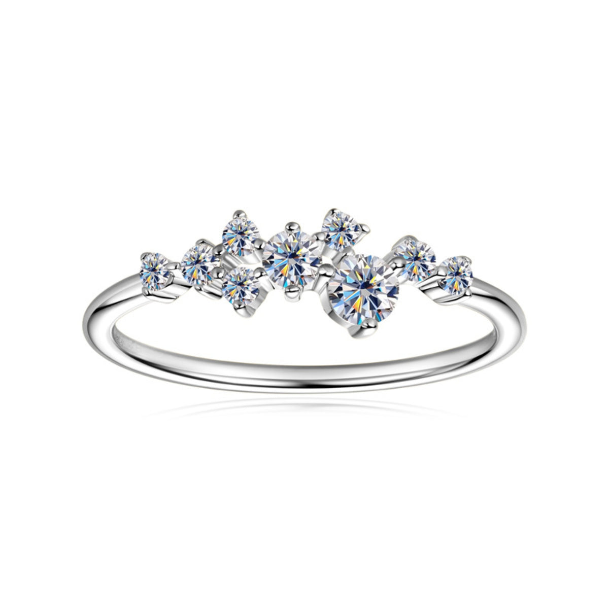 D Color VVS1 Moissanite Starry Sky Eternity Ring