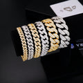 Iced Out D Color VVS1 Moissanite Cuban Link Bracelet