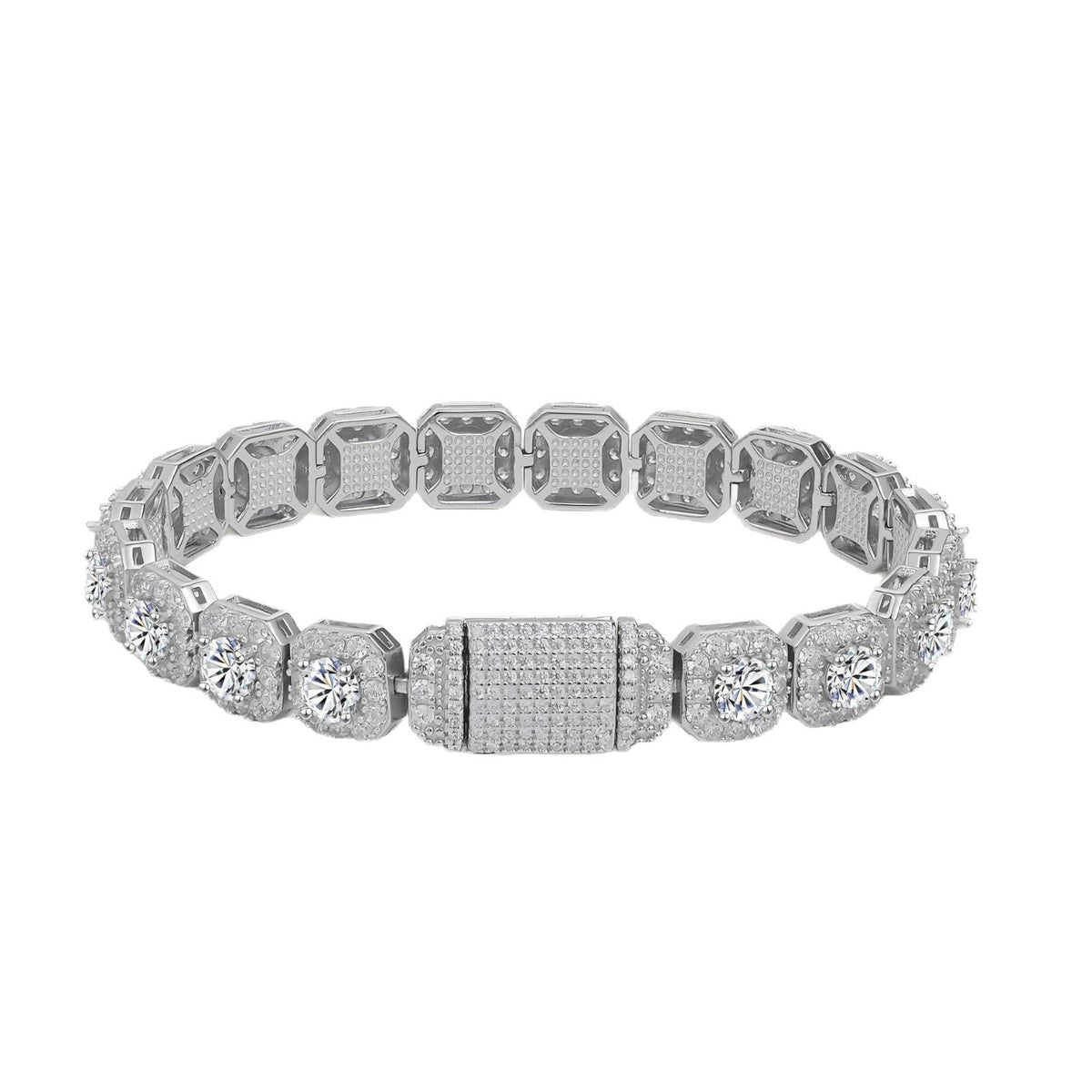Bold 6.5mm D Color VVS1 Moissanite Hip-Hop Tennis Bracelet