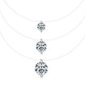 Tear of Mermaid D Color VVS1 Round Moissanite Pendant Necklace