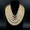 Spiked Edge D Color VVS1 Moissanite Cuban Link Chain Necklace