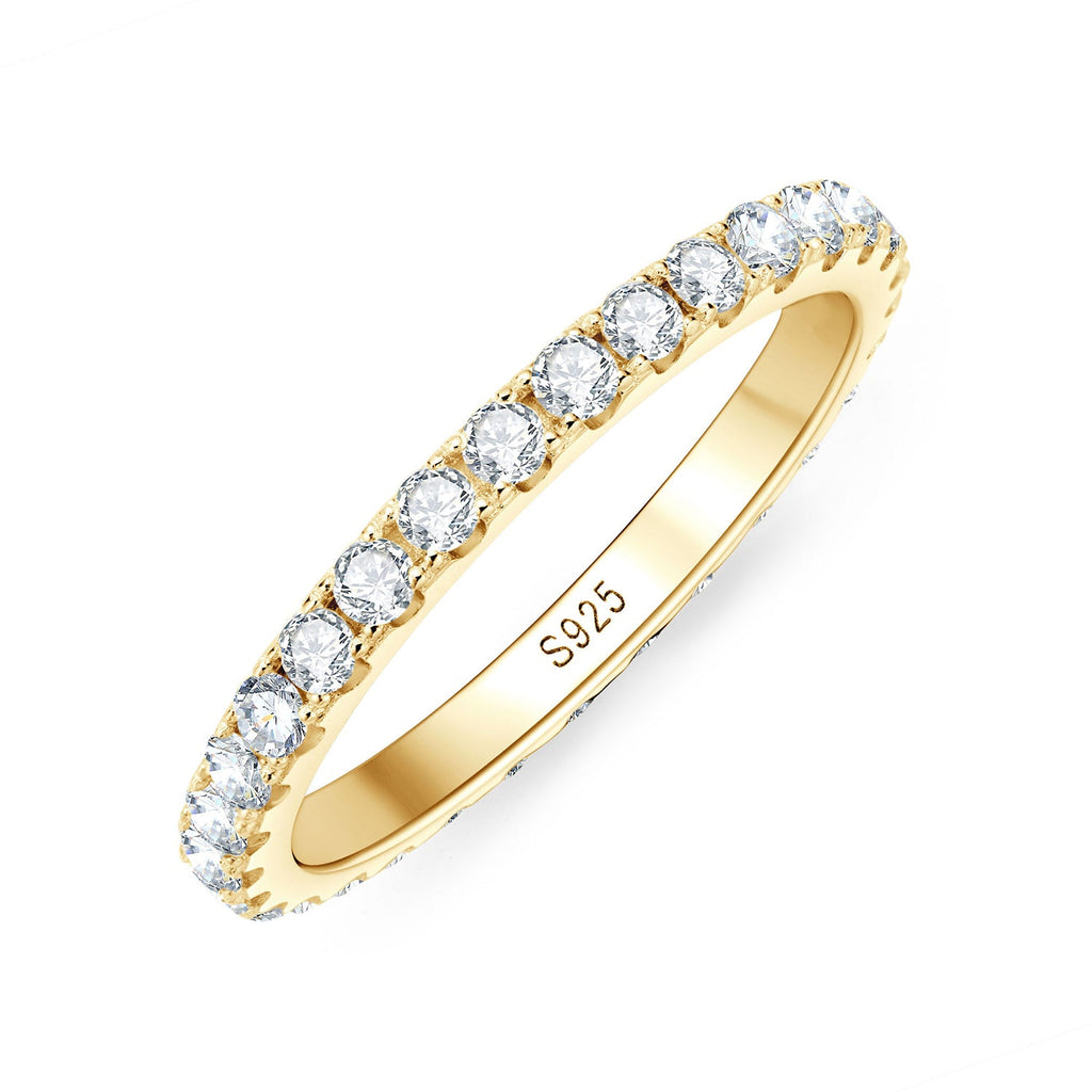 Elegant D Color VVS1 Moissanite Eternity Band Ring