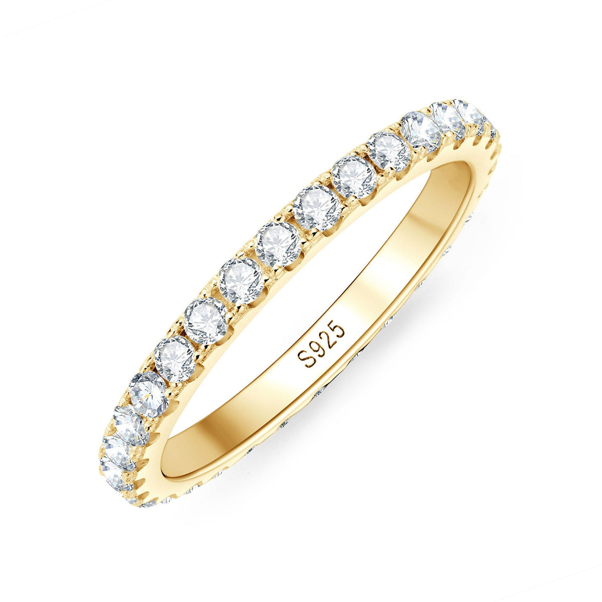Elegant D Color VVS1 Moissanite Eternity Band Ring