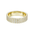 1.65 CTW Lab-Grown Diamond Triple-Row Pavé Eternity Band Ring