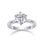 1–10 Carat Round D Color VVS1 Moissanite Ring