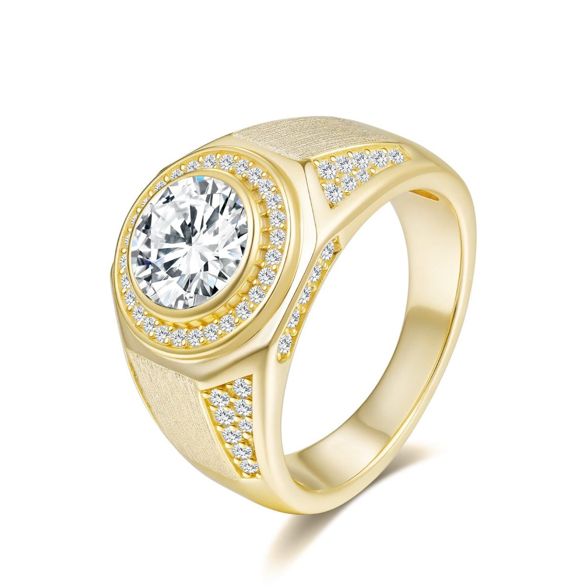 Iced Out Moissanite Statement Ring in 925 Sterling Silver