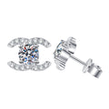 Elegant D Color VVS1 Moissanite Stud Earrings in S925 Silver