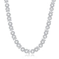 14mm D Color VVS1 Moissanite Cross Cuban Link Chain Necklace