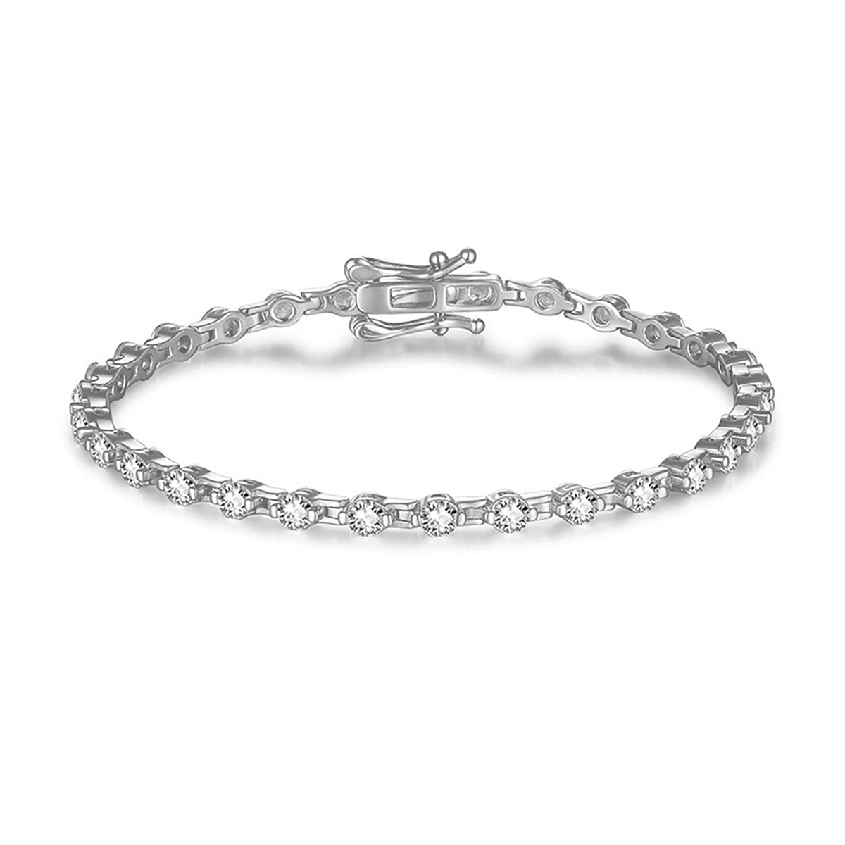 3mm D Color VVS1 Moissanite Classic Tennis Bracelet