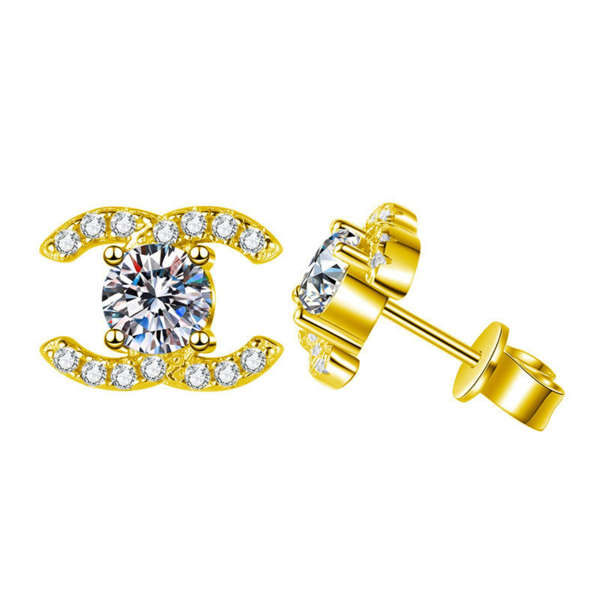 Elegant D Color VVS1 Moissanite Stud Earrings in S925 Silver