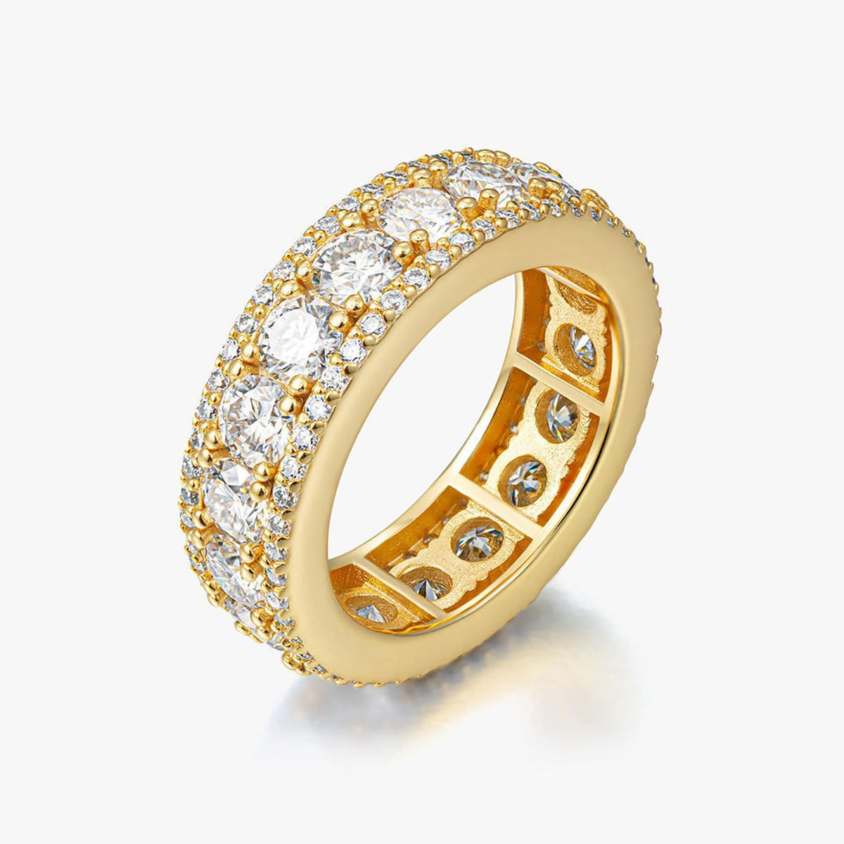 Iced Out D Color VVS1 Moissanite Hip Hop Ring