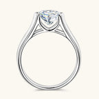 2.0 Carat D Color VVS1 Round Moissanite Bezel Solitaire Ring
