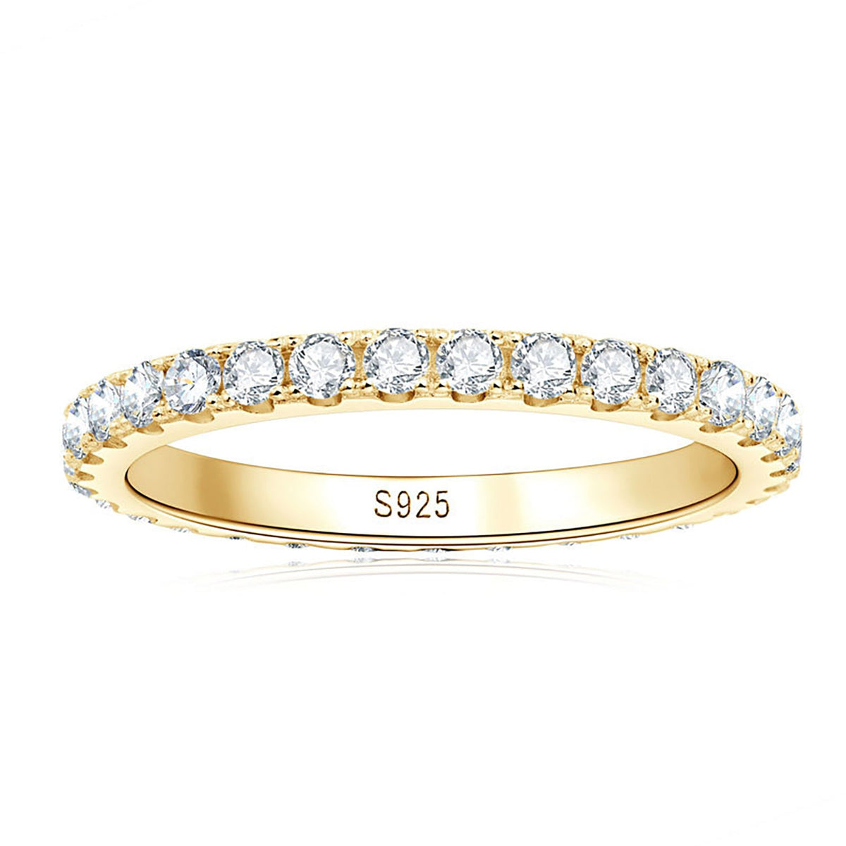 Elegant D Color VVS1 Moissanite Eternity Band Ring