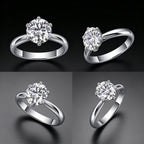 1–10 Carat Round D Color VVS1 Moissanite Ring