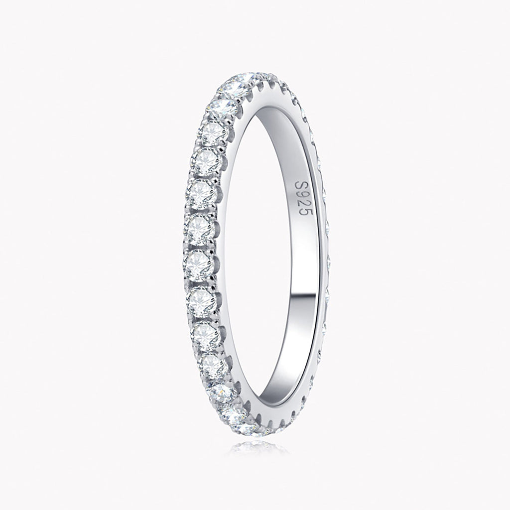 Elegant D Color VVS1 Moissanite Eternity Band Ring