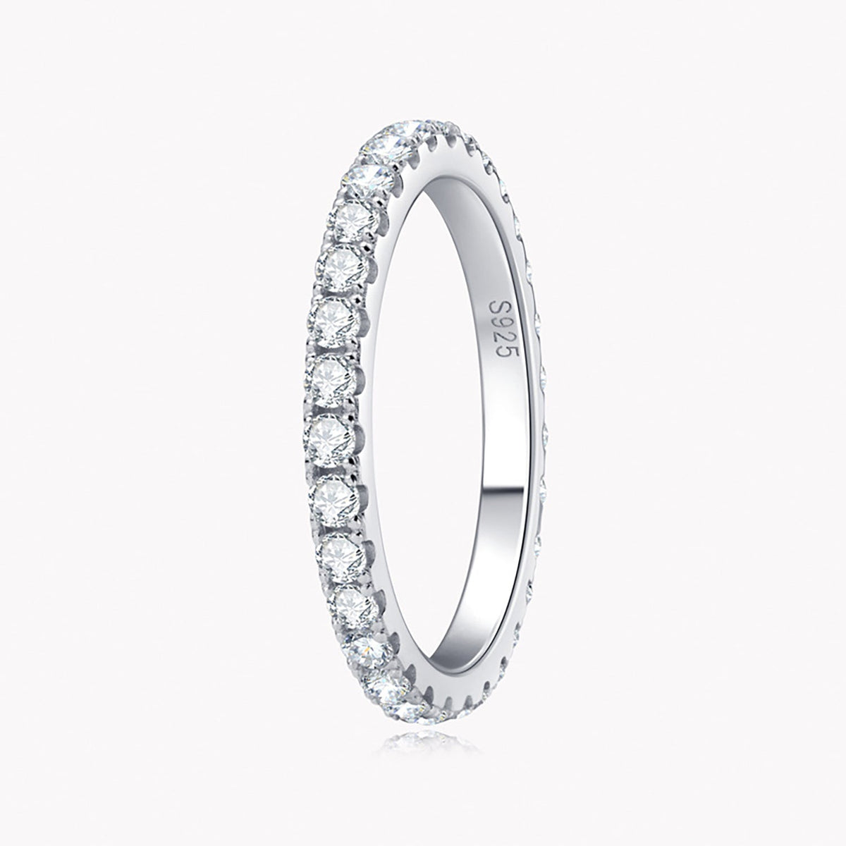 Elegant D Color VVS1 Moissanite Eternity Band Ring
