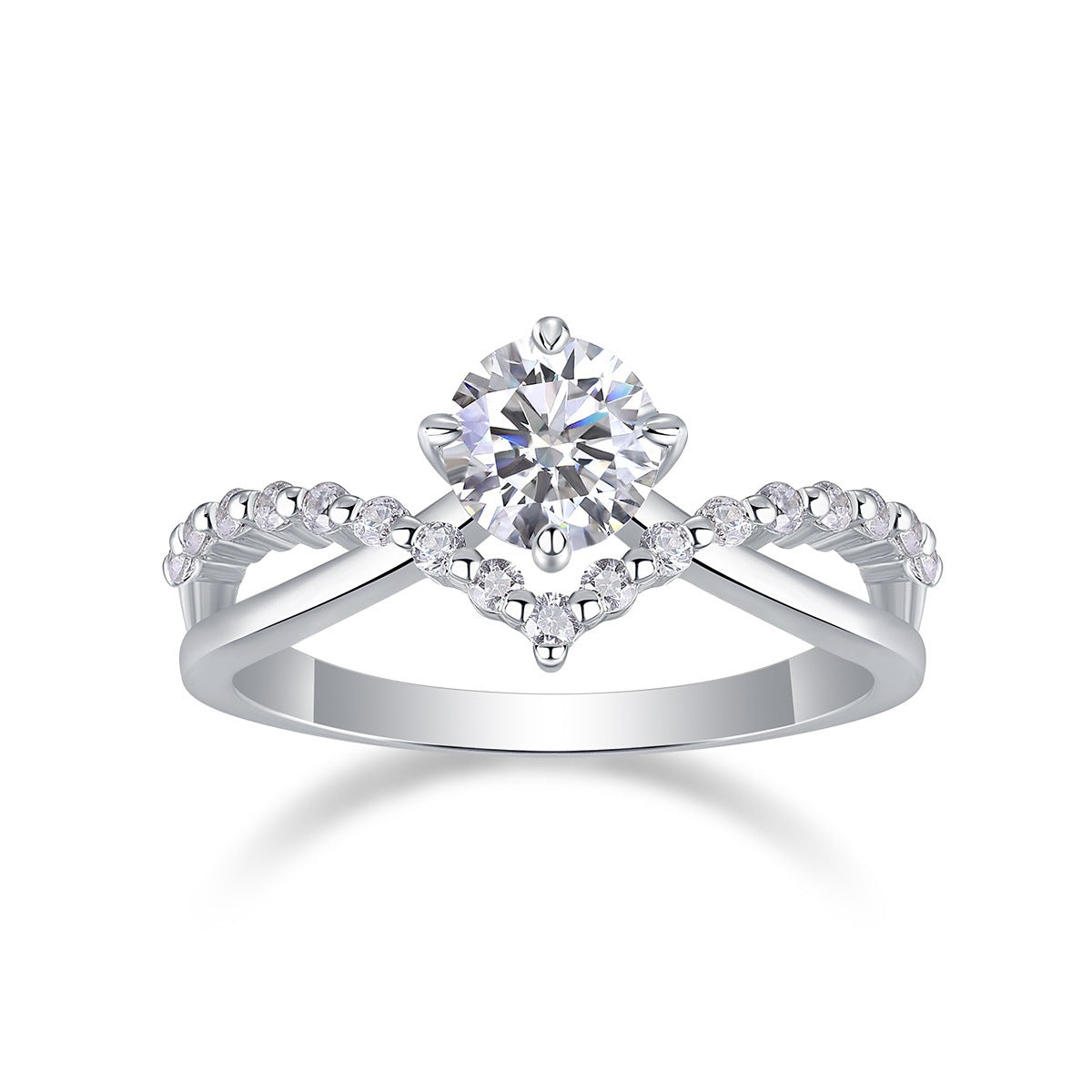 1.0ct IGI Certified Lab-Grown Diamond Pavé Accent Ring